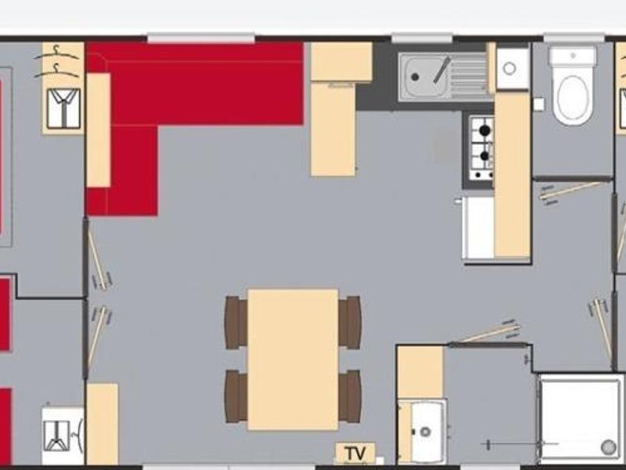 Mobilhome 8 personnes - 4 chambres 2