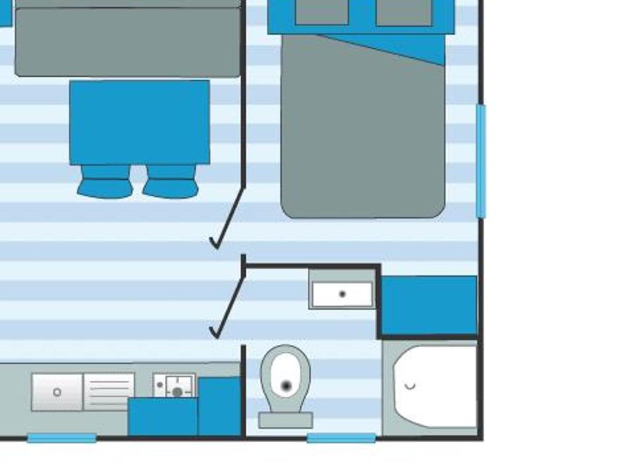 Mobilhome 2 personnes - 1 chambre 3
