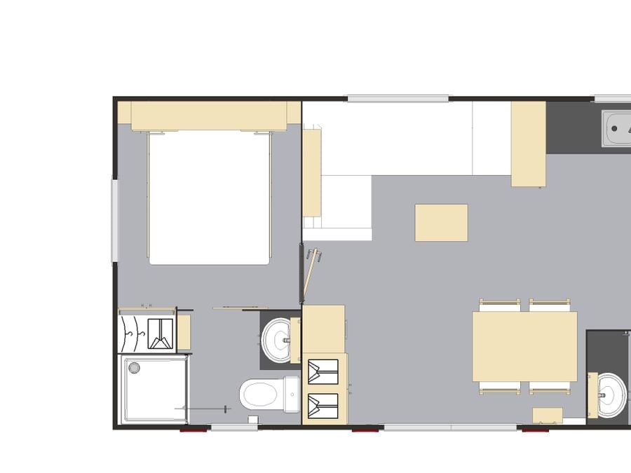 Mobilhome 6 personnes - Confort+ - 3 chambres 3