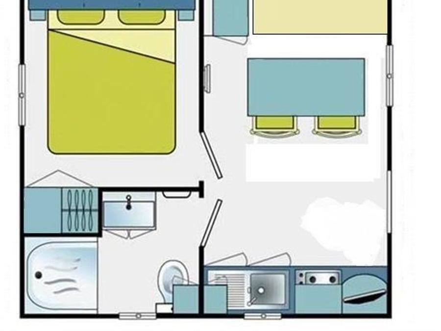 Mobilhome 2 personnes - Standard 16 m² / 1 chambre - terrasse 3