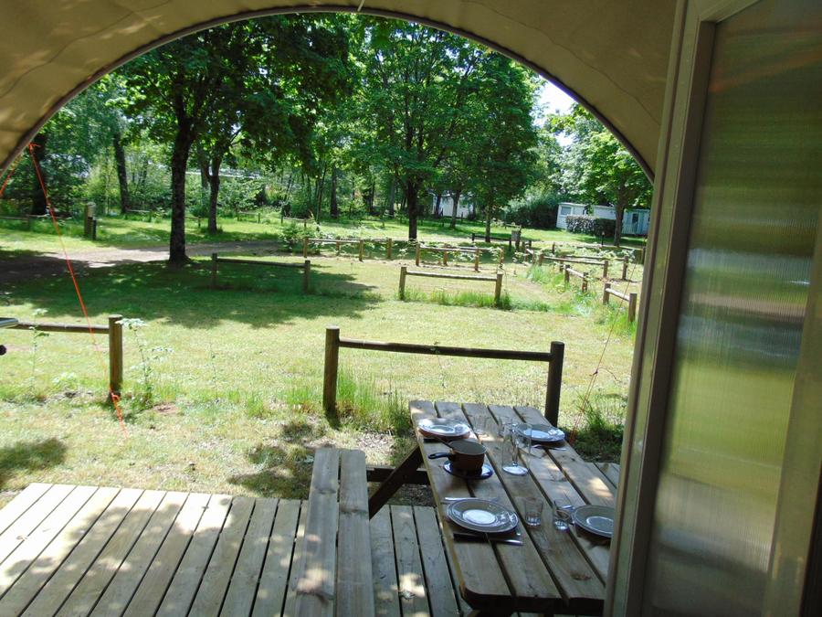 Tente en toile et en bois 4 personnes - Coco Sweet 16m² / 2 chambres - terrasse (sans sanitaires privatifs) 2