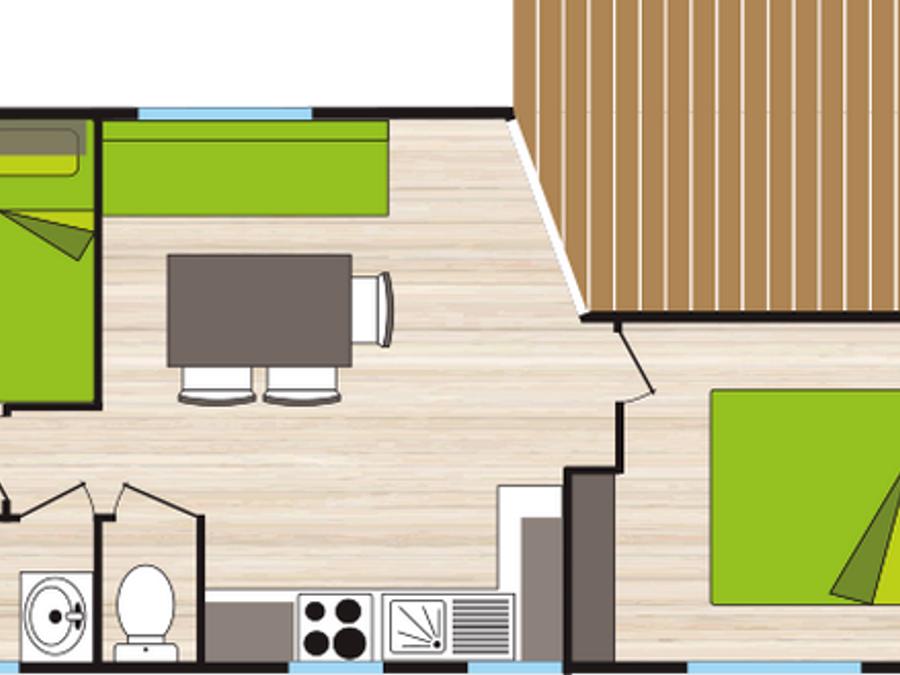 Mobilhome 4 personnes - Trigano 31 terrasse 8