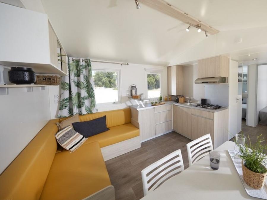 Mobilhome 8 personnes - Mobil home Eva 40 - 4 chambres 1 sdb - 40m² + terrasse semi couverte 1