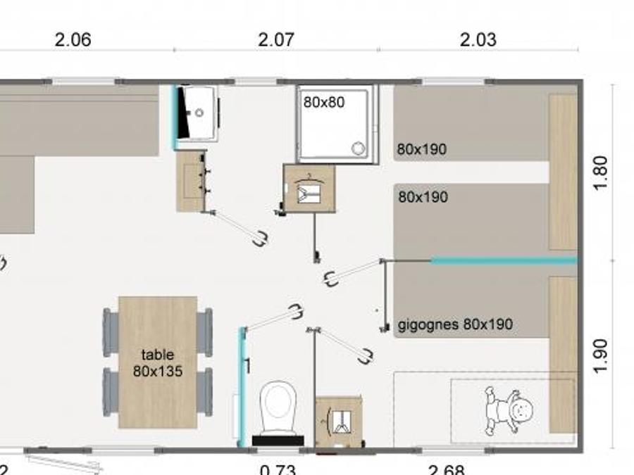 Mobilhome 6 personnes - Lodge 87 3