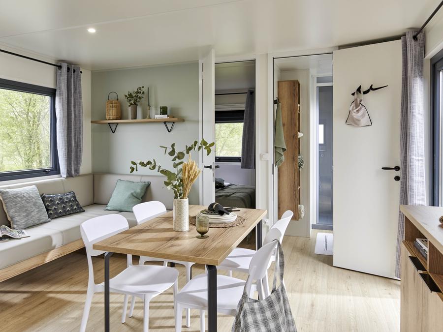 Mobilhome 4 personnes - Mobil home Lodge 77 Confort plus 2 chambres - 30 m² + terrasse semi couverte 0