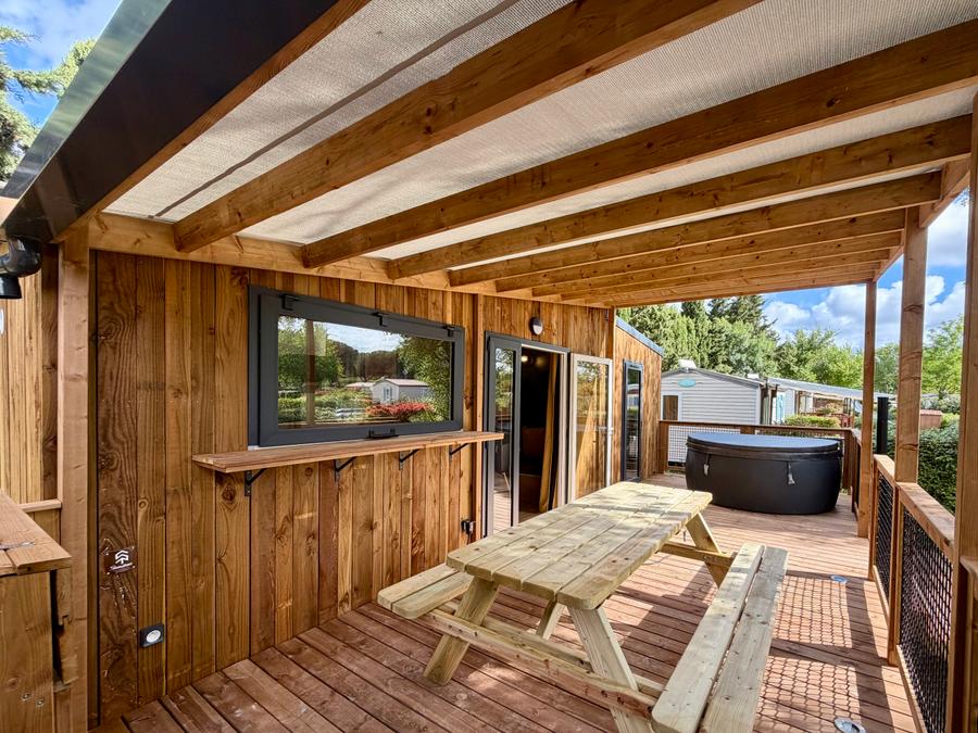Mobilhome 4 personnes - LA CLAIRIERE SEASONOVA - Cottage Signature, jacuzzi privatif, clim 14
