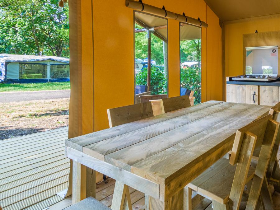 Tente en toile et en bois 5 personnes - SLOW LODGE - 2 chambres, sans sanitaire 3