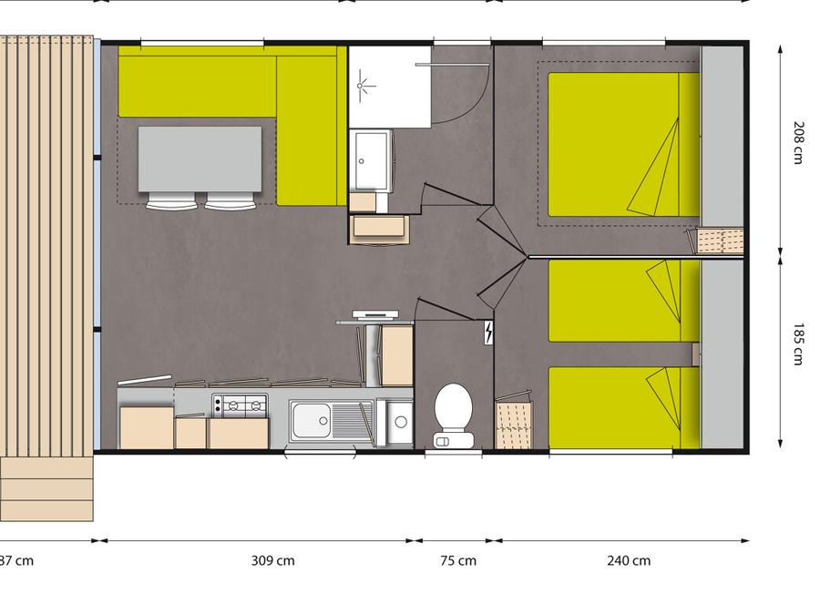 Mobilhome 4 personnes - Ciela Confort Compact - 2 chambres 9
