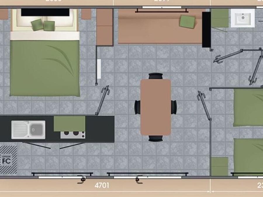 Mobilhome 4 personnes - Ciela Confort - 2 chambres 8