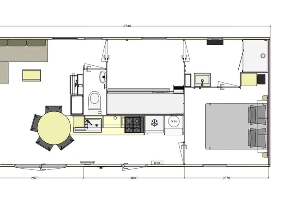 Mobilhome 4 personnes - Ciela Privilège - 2 chambres 8