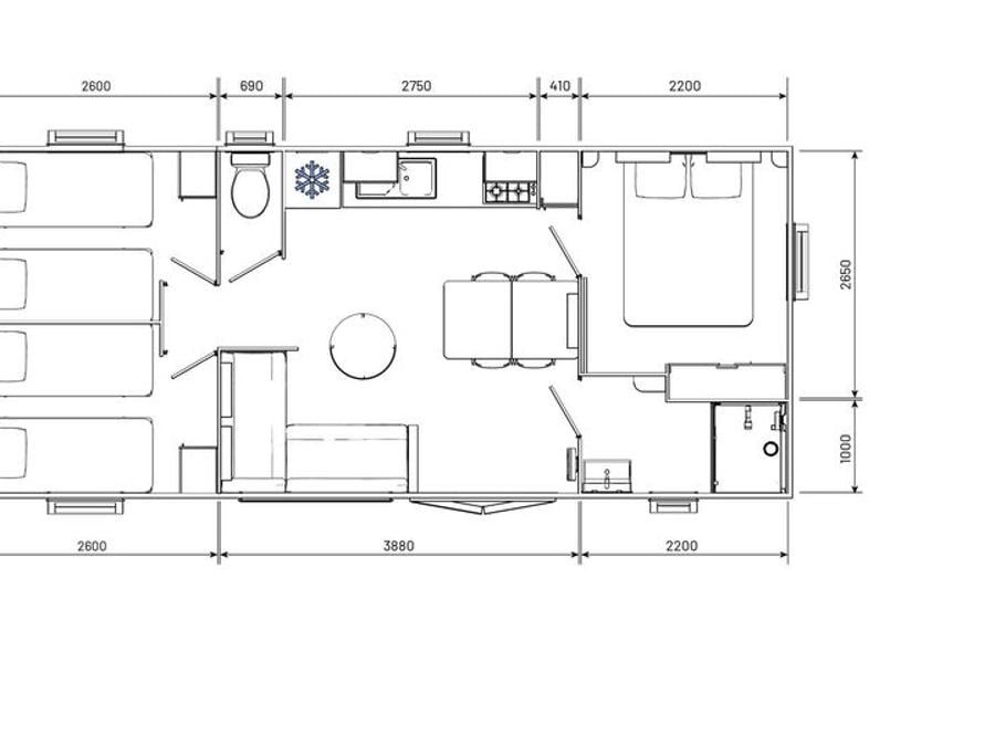 Mobilhome 6 personnes - Ciela Confort - 3 chambres 8