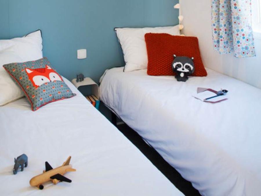 Mobilhome 6 personnes - Mobil-Home Confort 35 m² (3 chambres + terrasse semi-couverte + TV + LV + Clim 1