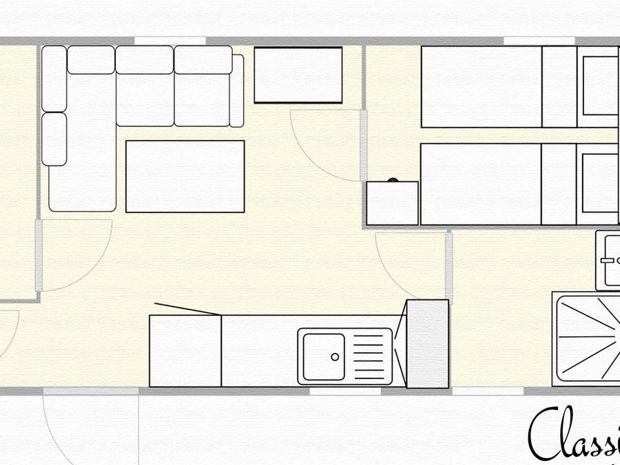 Mobilhome 4 personnes - Classic 2 chambres 24 m² 5