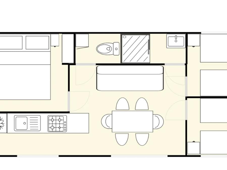 Mobilhome 8 personnes - Confort 3 chambres 30 m² 4