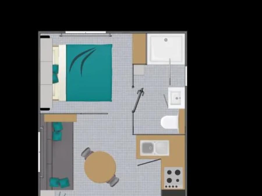 Mobilhome 2 personnes - Le Caprice - Grand Confort 1 chambre 20 m² 5