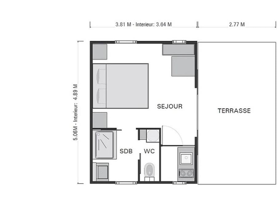 Chalet 2 personnes - CABANE 2 PERSONNES PREMIUM SUR PILOTIS 1