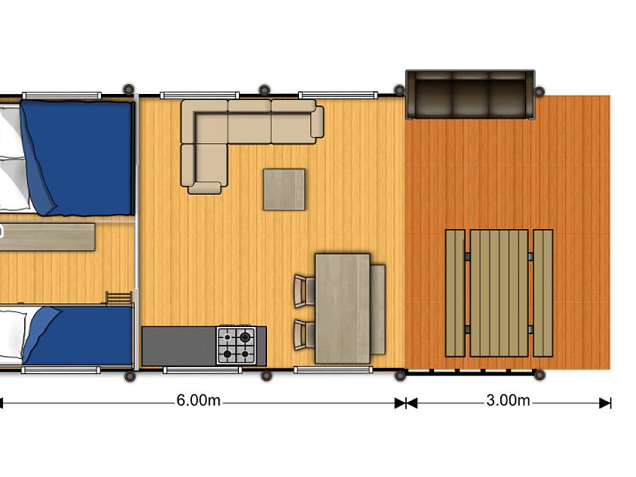 Lodge 4 personnes - TOILE EVASION 5