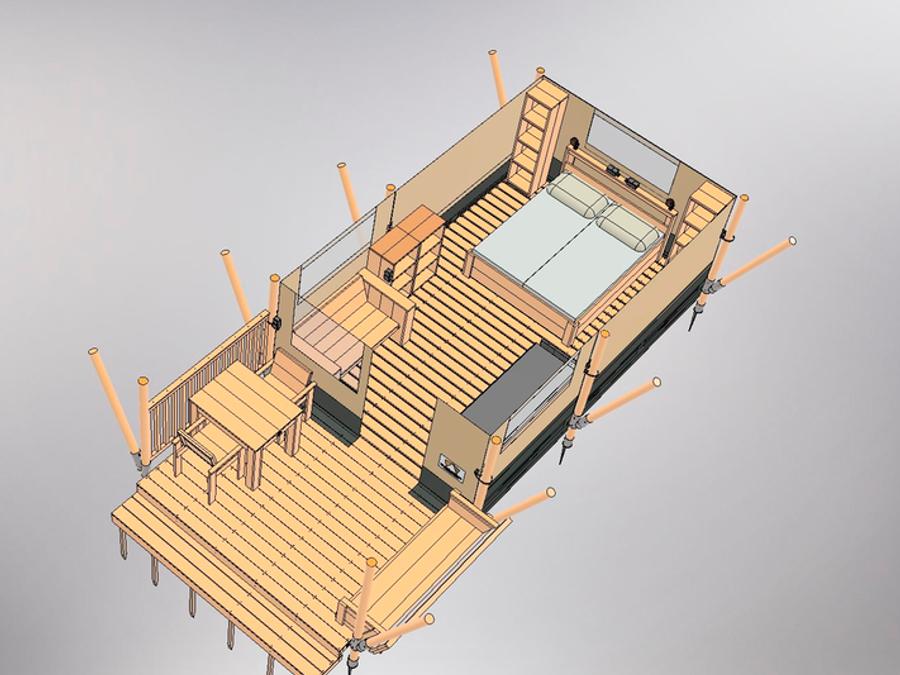 Lodge 2 personnes - NOUVEAUTE 2024 LOGDE TOILE ELEVATION offre liberté 1
