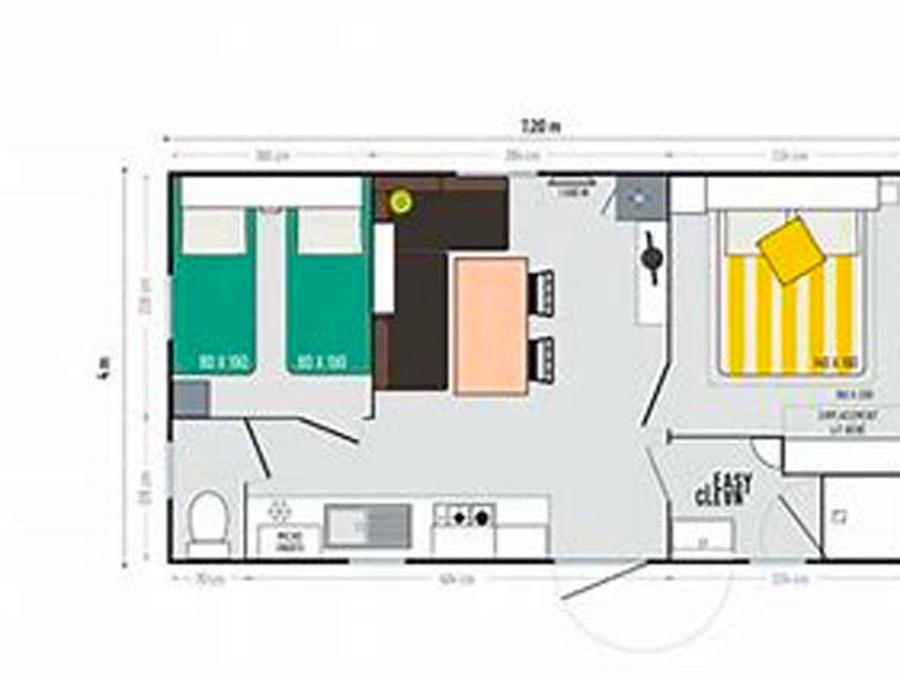 Mobilhome 4 personnes - Grand Confort - 2 chambres 3