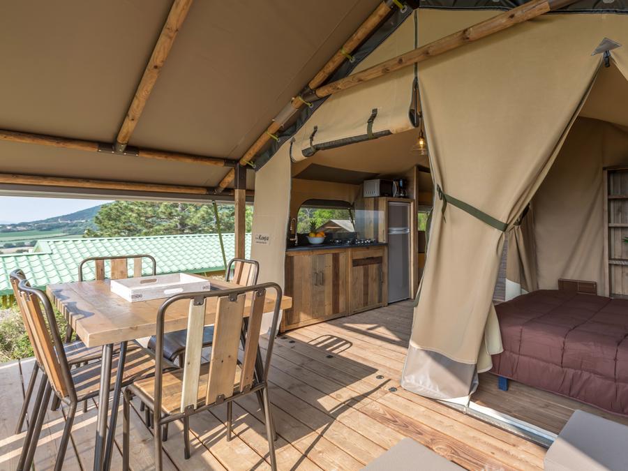 Lodge 5 personnes - Lodge Kenya 34 m², 2 chambres (4 à 5 personnes) wifi (1 appareil) + terrasse 1