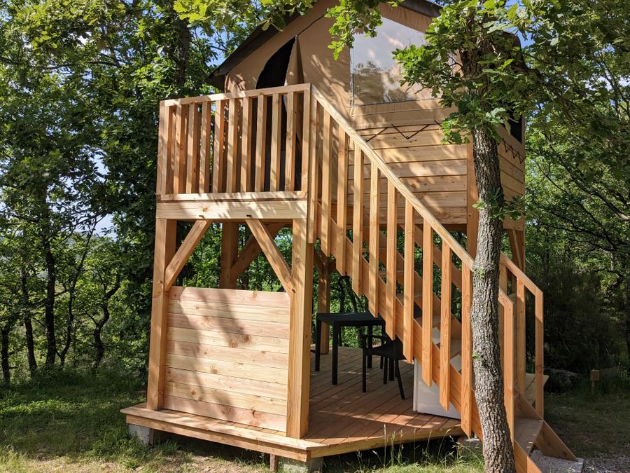 Hébergement 2 personnes - Cabane sur pilotis 1/2 pers. - (3 nuits minimum en Juillet et Août) 5