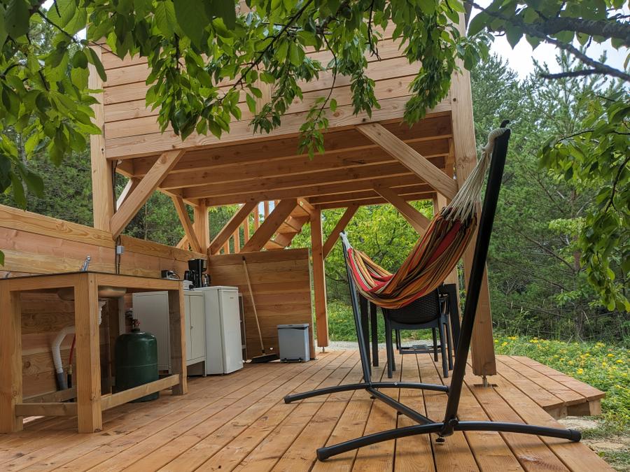 Hébergement 2 personnes - Cabane sur pilotis 1/2 pers. - (3 nuits minimum en Juillet et Août) 9