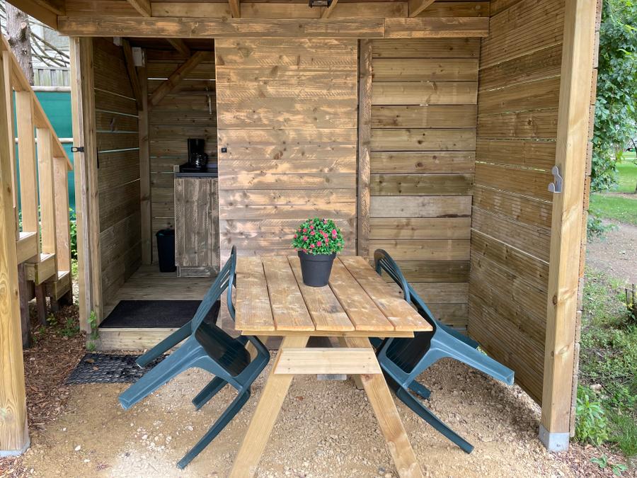 Tente en toile et en bois 2 personnes - Tente Lodge 1 chambre sans sanitaires 3