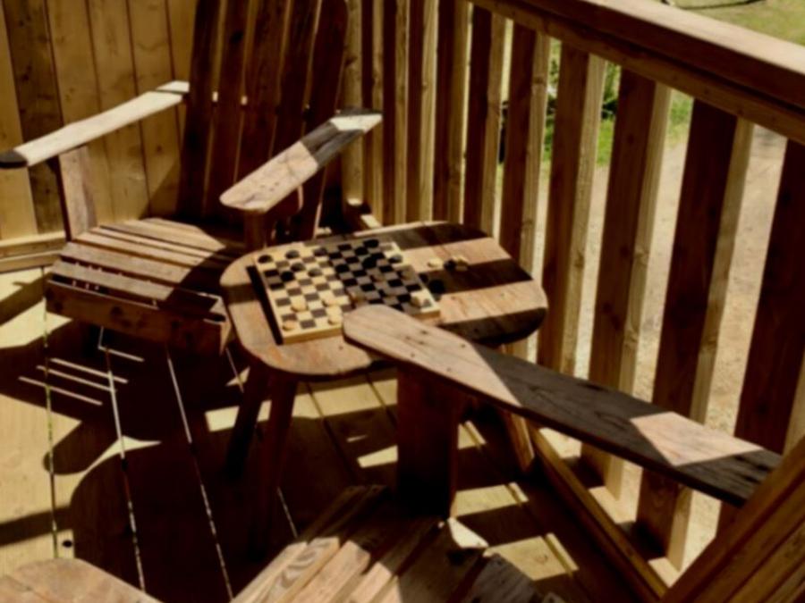 Tente en toile et en bois 2 personnes - Tente Lodge 1 chambre sans sanitaires 8