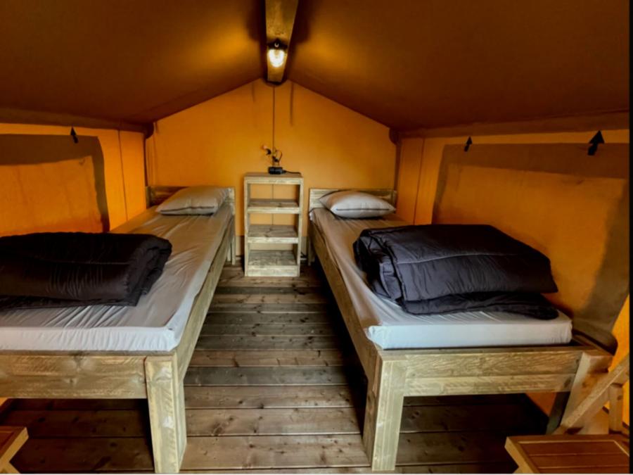 Tente en toile et en bois 2 personnes - Tente Lodge 1 chambre sans sanitaires 2