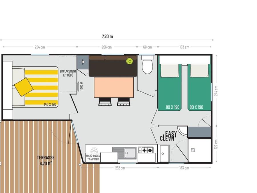 Mobilhome 4 personnes - Cosy 2 Chambres (2022) 4