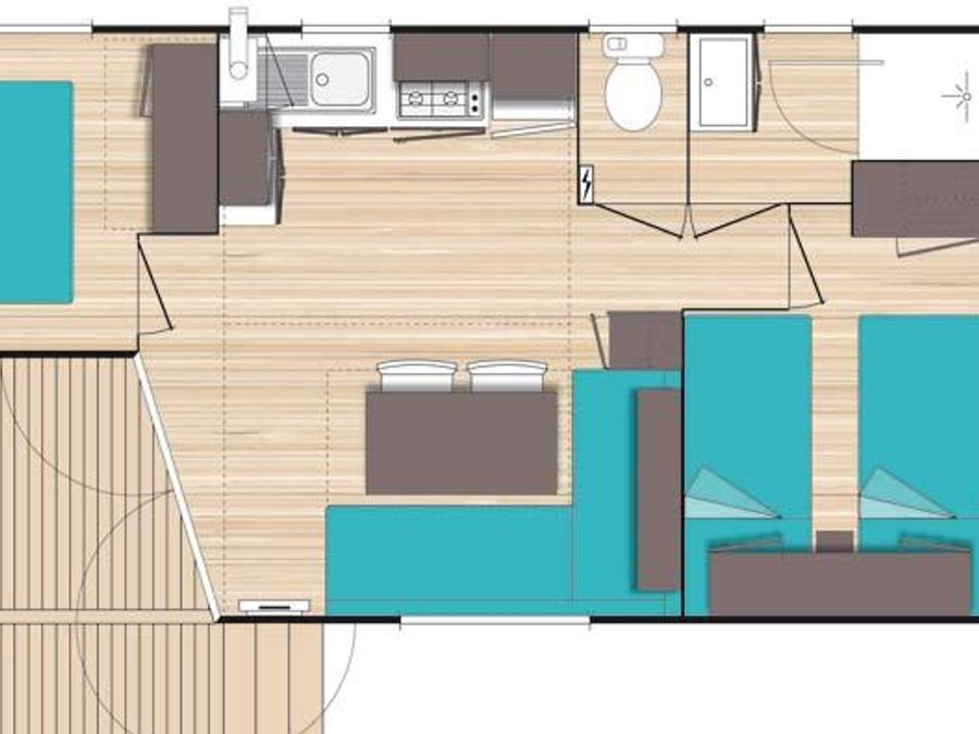 Mobilhome 4 personnes - Mobile-home 2 chambres 4 1