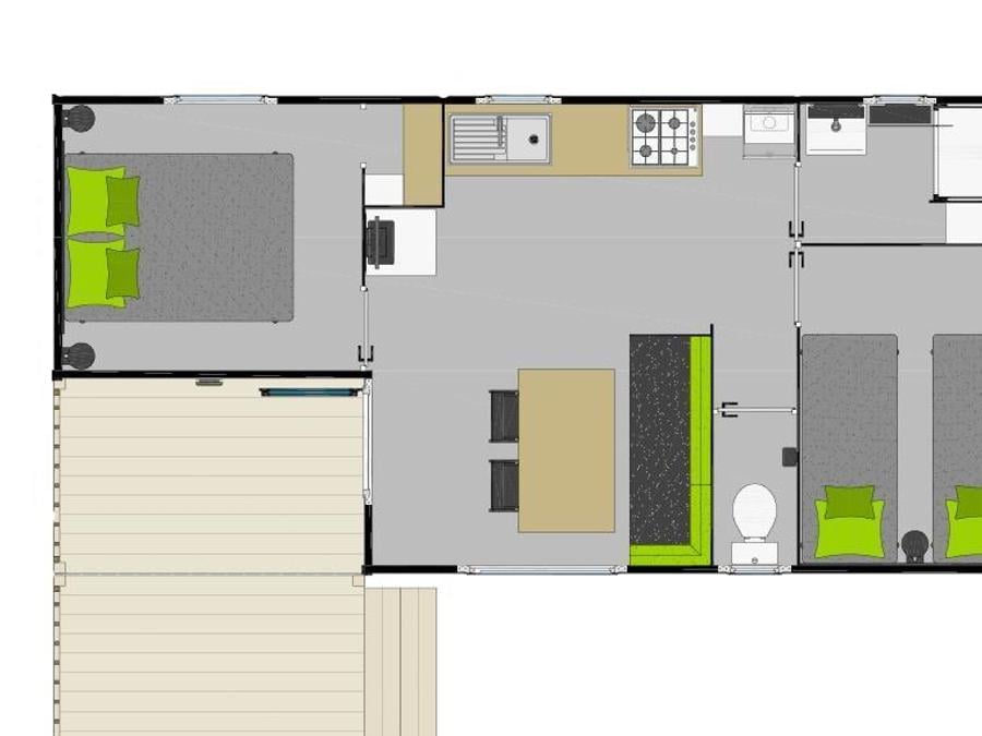 Mobilhome 5 personnes - Mobile-home 2 chambres 4/5 personnes, 27m² 1