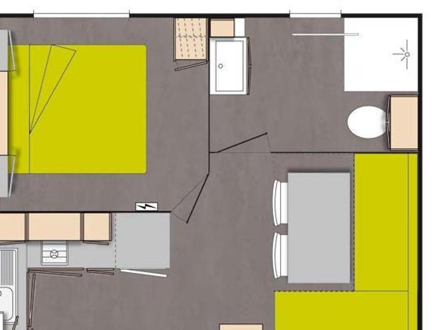 Mobilhome 3 personnes - Mobile-home 1 chambre pour 2/3 personnes 1
