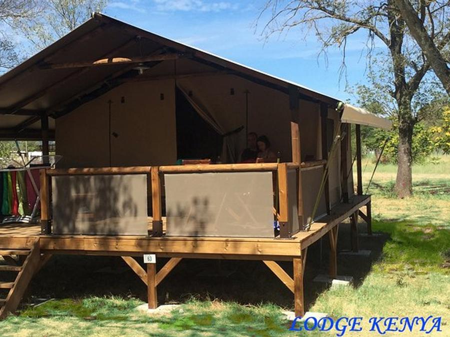 Tente en toile et en bois 5 personnes - Lodge Kenya 34 (sans sanitaires) 0