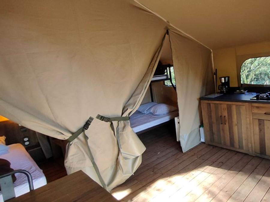 Tente en toile et en bois 5 personnes - Lodge Kenya 34 (sans sanitaires) 8