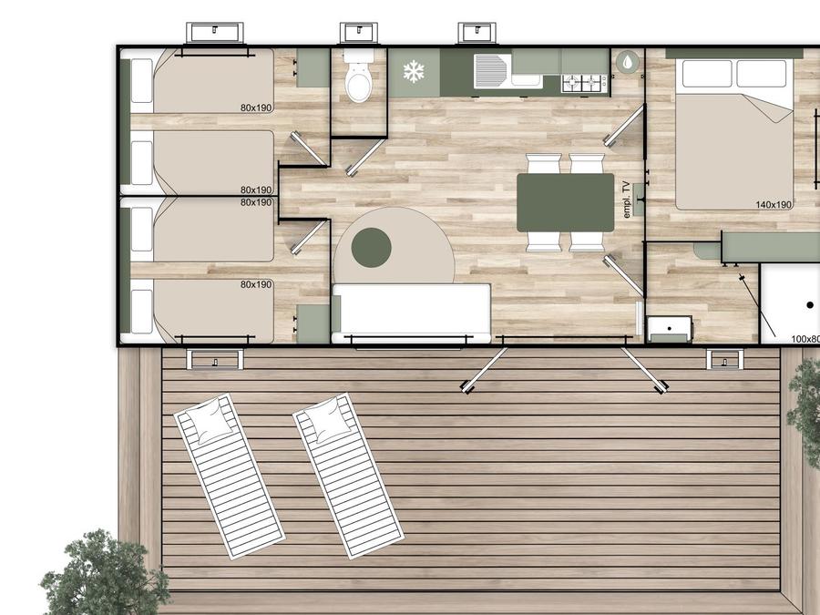 Mobilhome 7 personnes - NEST 35.3 - 3 CH - Nouveauté 2023 7