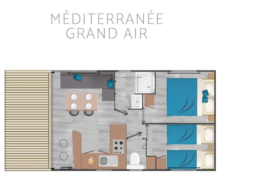 Mobilhome 5 personnes - MEDITERRANEE - TV - BBQ 6