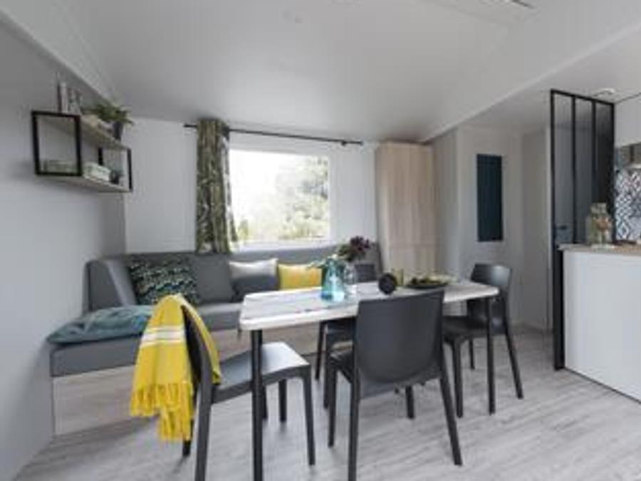 Mobilhome 6 personnes - MOBILE HOME CARAIBES 3 chambres 40m² avec terrasse semi couverte 1