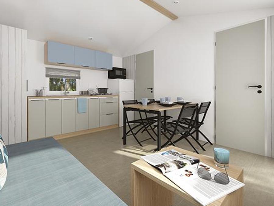 Mobilhome 4 personnes - MOBILE HOME NIRVANA DUO 32m² avec terrasse semi couverte 1