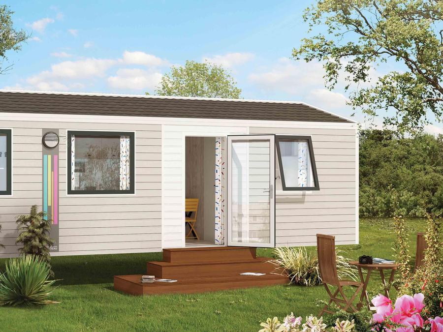 Mobilhome 4 personnes - MOBILE HOME NIRVANA DUO 32m² avec terrasse semi couverte 0