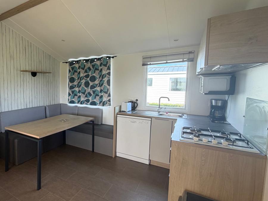 Mobilhome 8 personnes - MOBILE HOME NIRVANA QUATTRO 4 chambres 40m² avec terrasse semi couverte 4