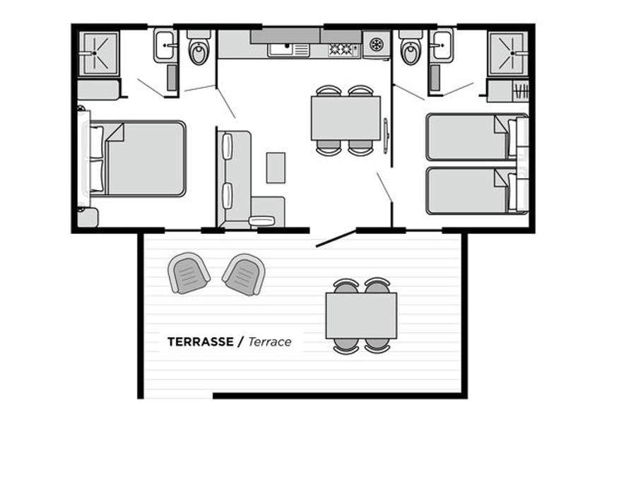 Mobilhome 4 personnes - Olbia CONFORT climatisé.. 10