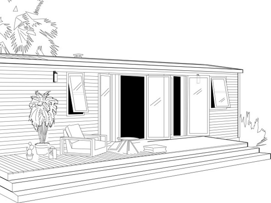 Mobilhome 6 personnes - MAQUIS 3 chambres + climatisation 9
