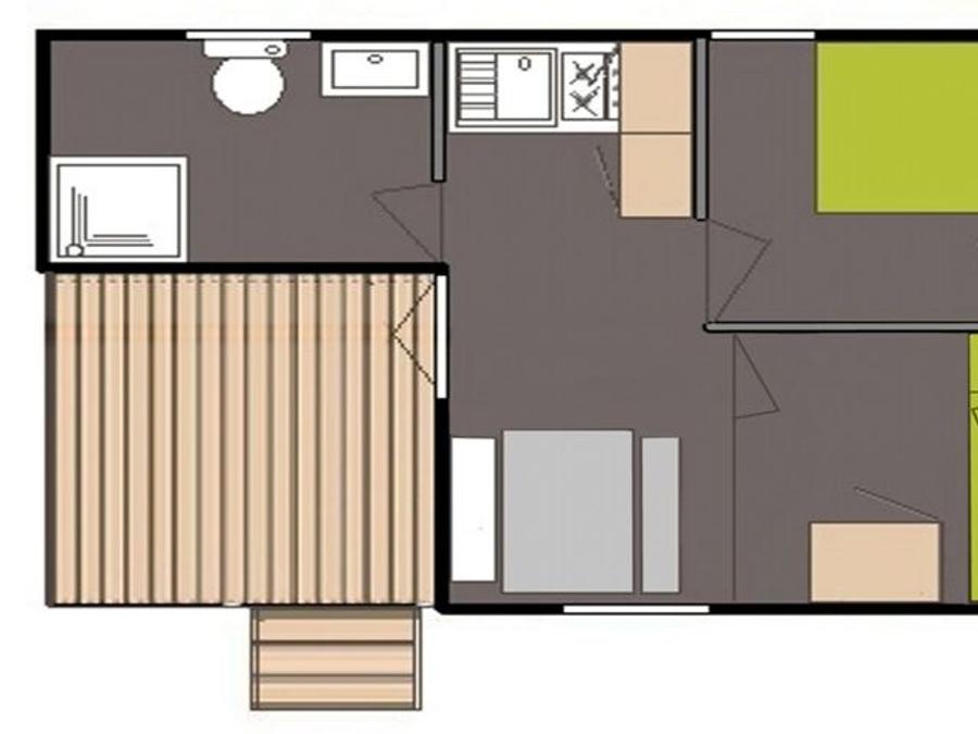 Chalet 4 personnes - Chalet éco 1 Chambre 4 Personnes Samedi 5