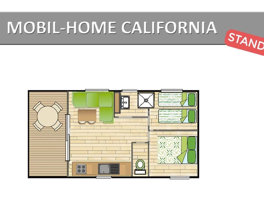 Mobilhome 4 personnes - CALIFORNIA STANDARD 16