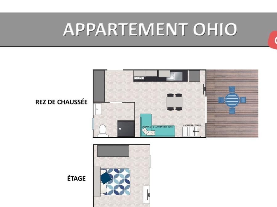 Appartement 2 personnes - APPARTEMENT OHIO CONFORT 8