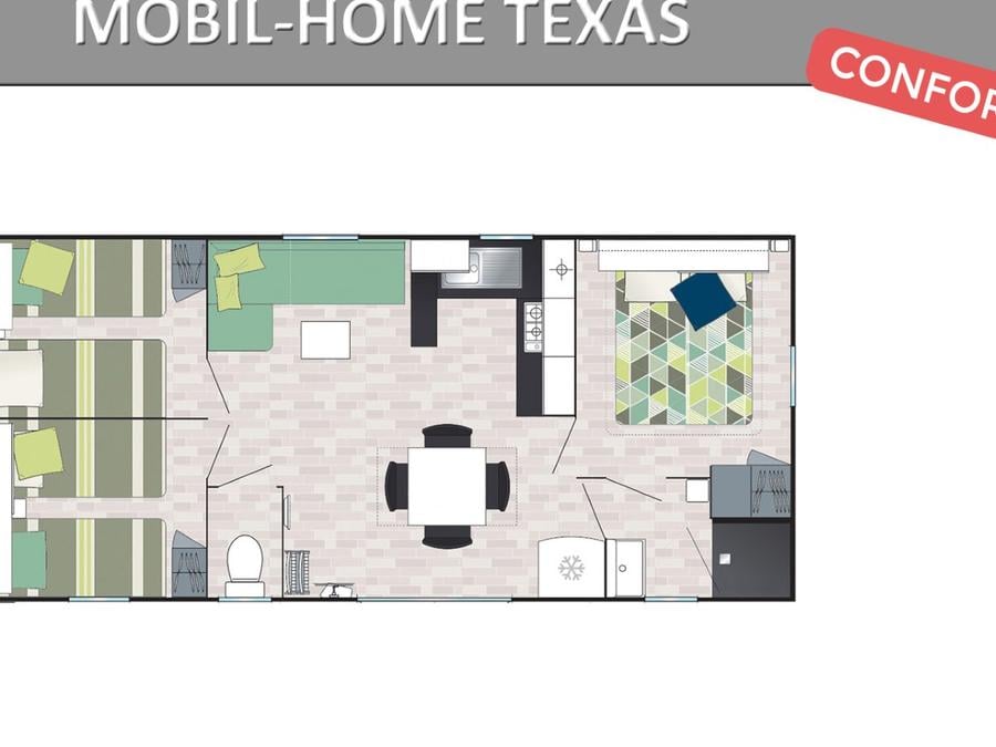 Mobilhome 8 personnes - TEXAS. CONFORT 7