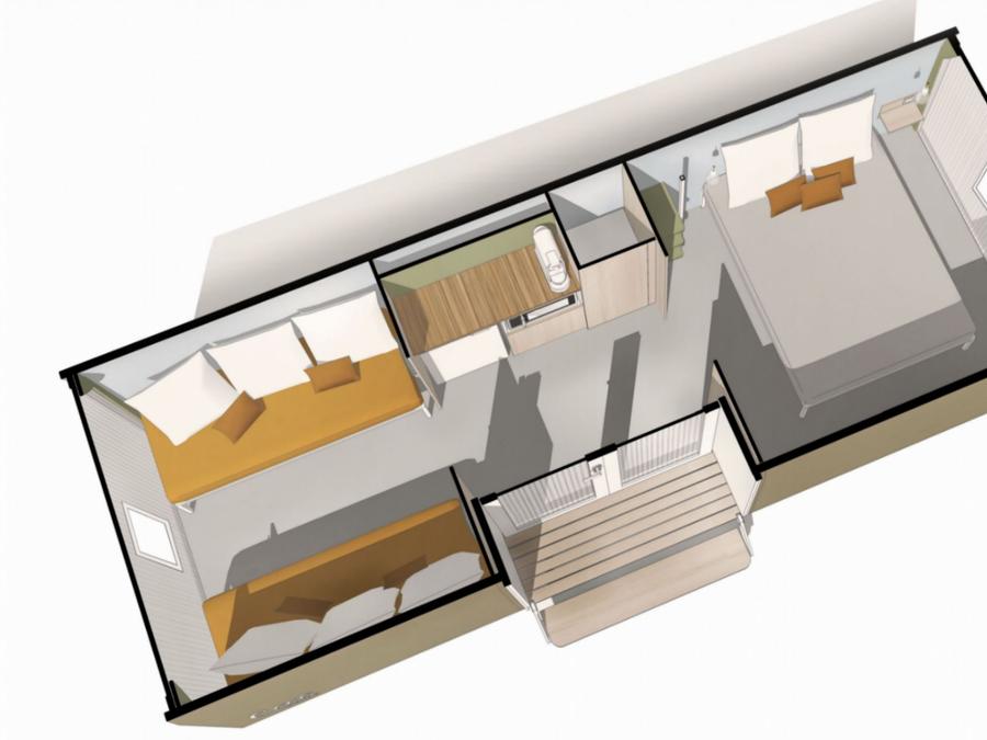Bungalow toilé 4 personnes - Coco Sweet (sans sanitaires) 3