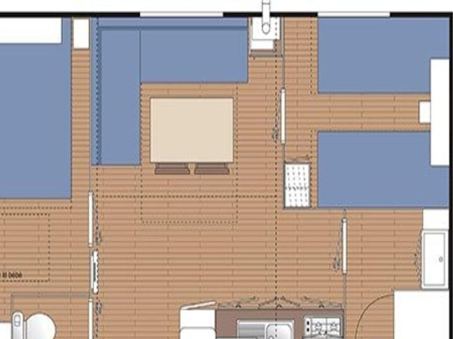 Mobilhome 4 personnes - 2 chambres ESSENTIEL 4