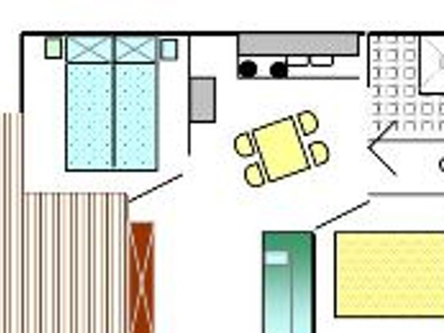 Chalet 6 personnes - Chalet Confort -35m² -2 chambres - terrasse semi-couverte - TV - Clim 2/6 pers 8
